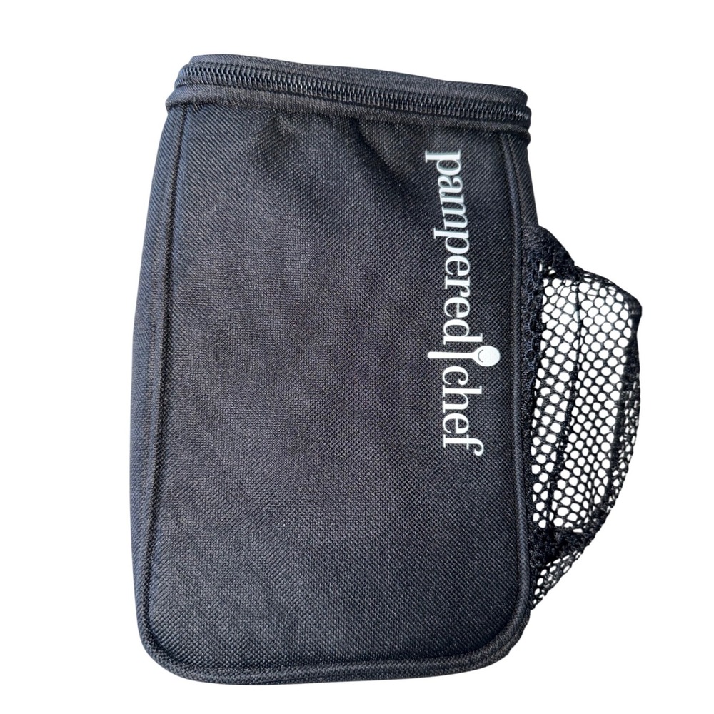 Pampered Chef Make & Take Mason Jar Set Black Insulated Carrier